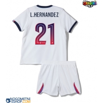 Otroški Nogometni dresi Paris Saint-Germain Lucas Hernandez #21 Gostujoči 2026-27 Kratek Rokav (+ Kratke hlače)